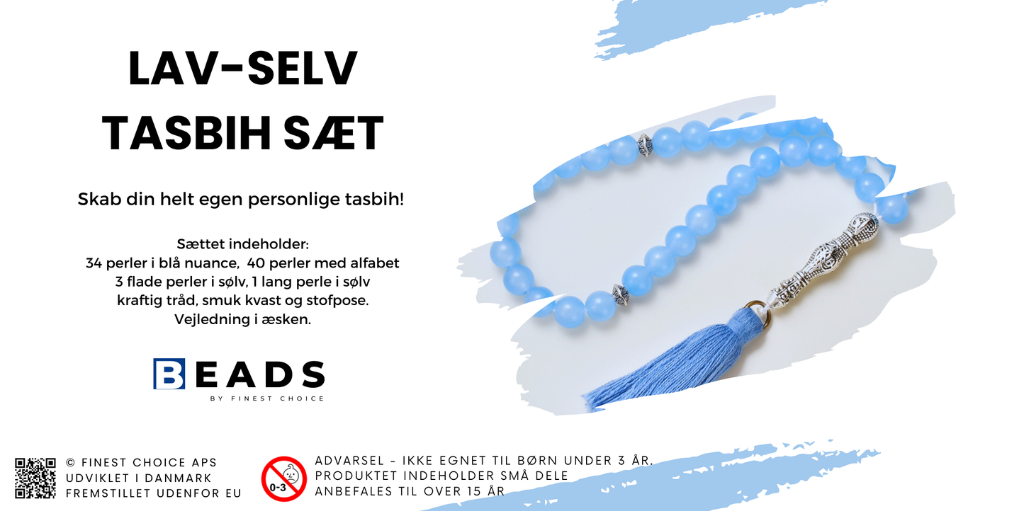 Lav selv Tasbih sæt - Blå farve