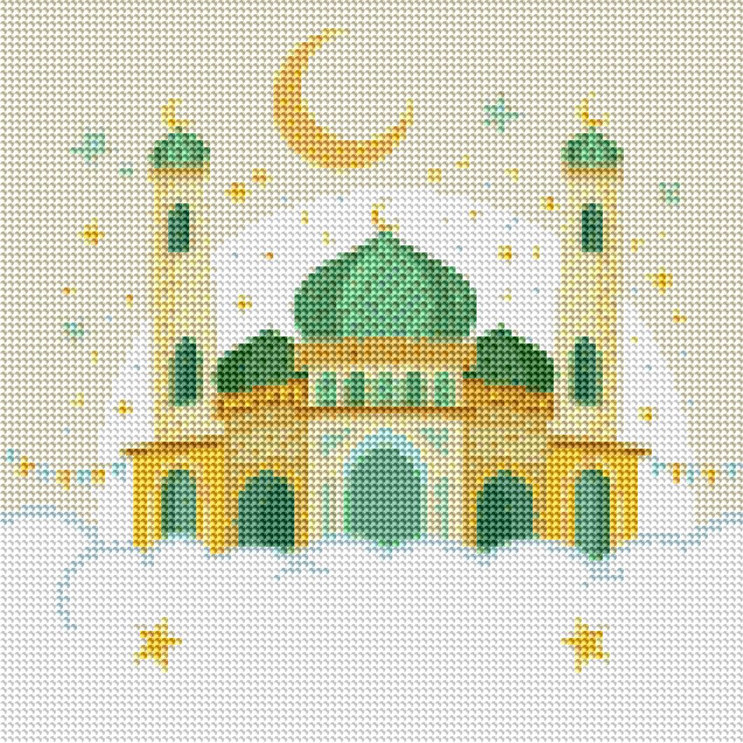 Diamond Art - Moské med måne 30x30 cm